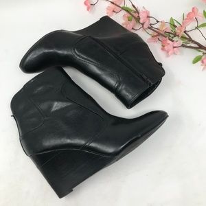 Nine West Black Wedge Ankle Booties